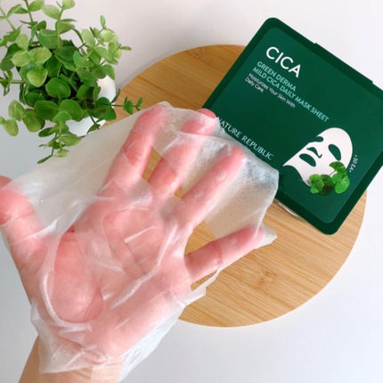 グリーンダーマCICA デイリーシートマスク/ネイチャーリパブリック/シートマスク・パックを使ったクチコミ(4枚目)