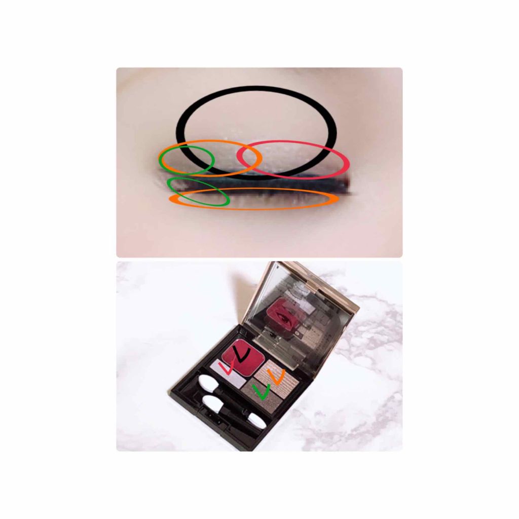 ドラマティックスタイリングアイズD/マキアージュ/アイシャドウパレットを使ったクチコミ（2枚目）