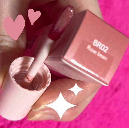 アンドバイロムアンド グラッシーボムティント/&nd by rom&nd/リップティントを使ったクチコミ(2枚目)