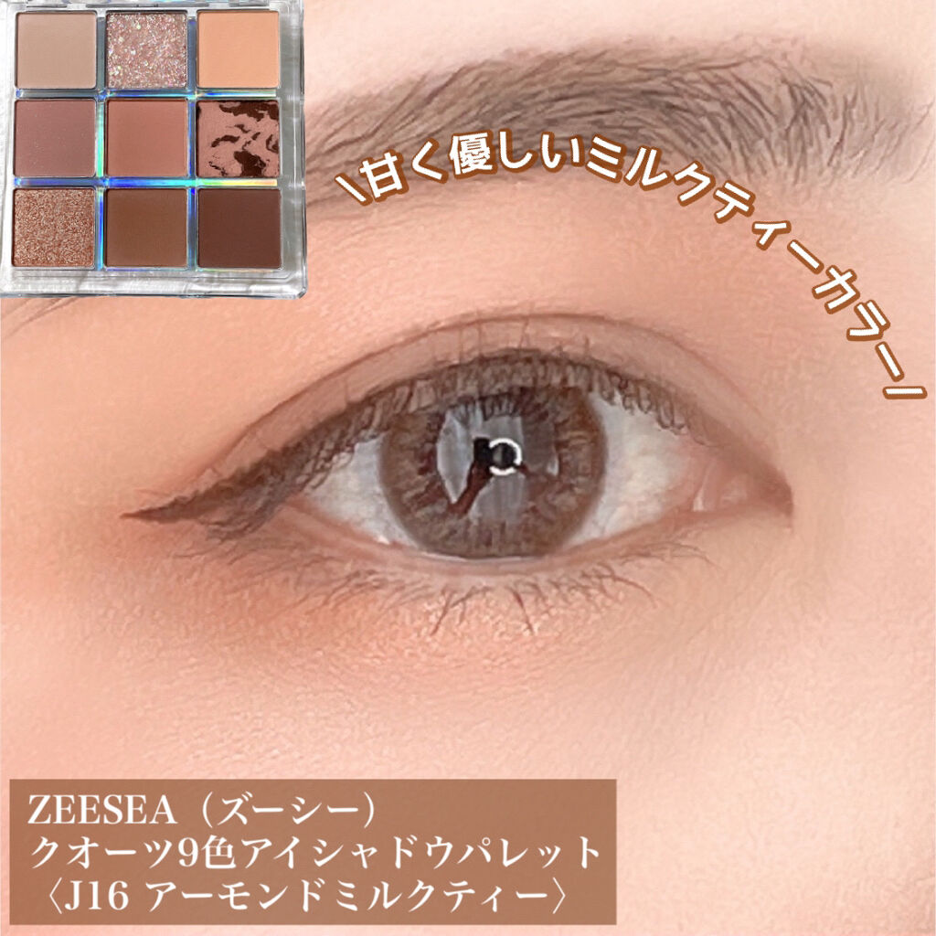 クォーツ 9色アイシャドウパレット(ドリームランドアイシャドウ) J16 アーモンドミルクティー/ZEESEA/アイシャドウパレットを使ったクチコミ（1枚目）