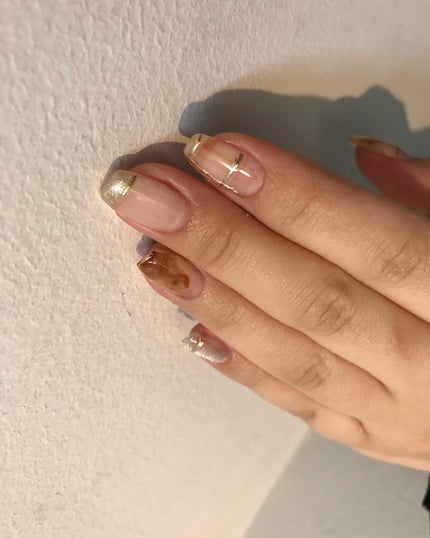 hiraichan on LIPS 「..⋆⸜Art120min⸝⋆...ニュアンスネイル....m..」(4枚目)