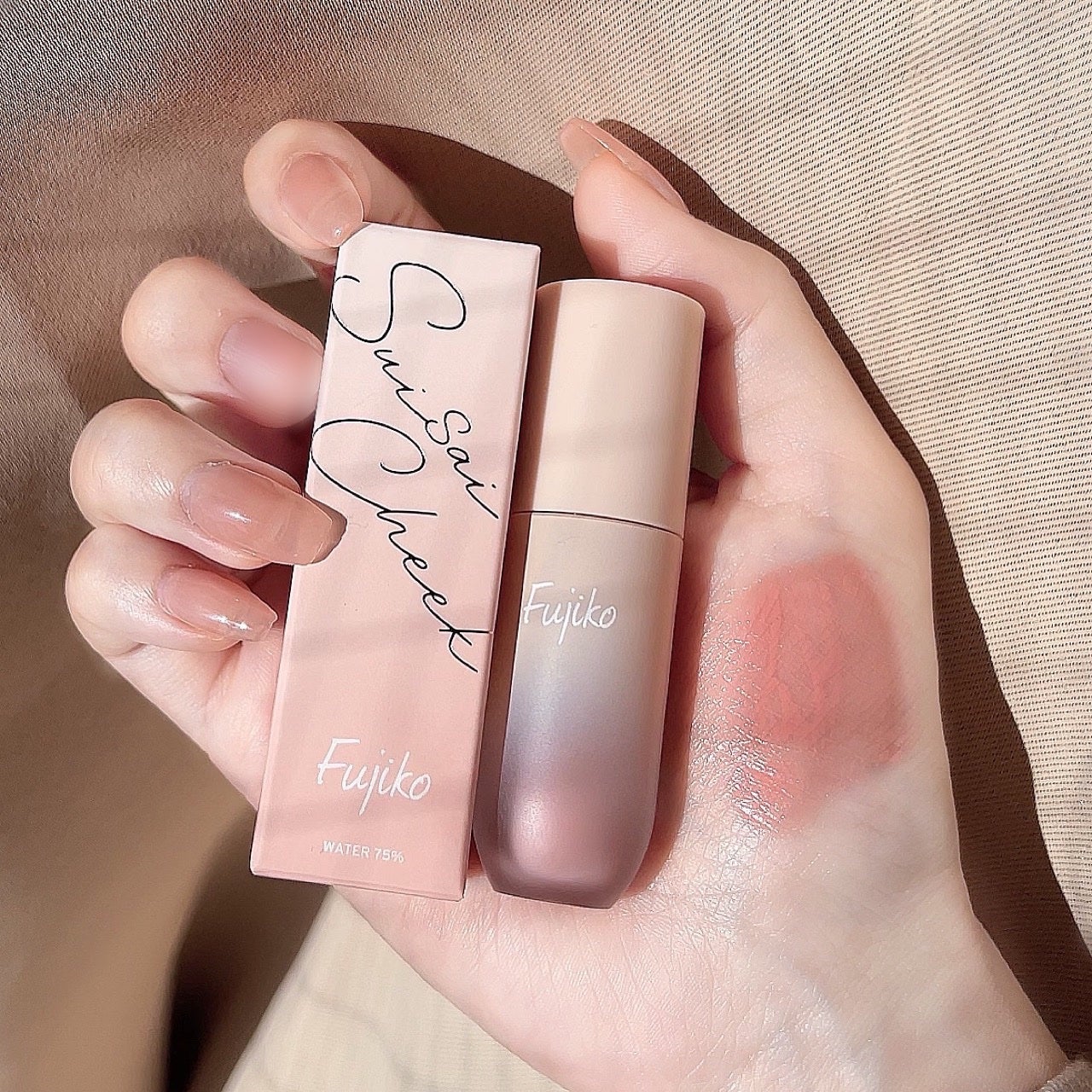 ⽔彩チーク/Fujiko/リキッドチークを使ったクチコミ(6枚目)