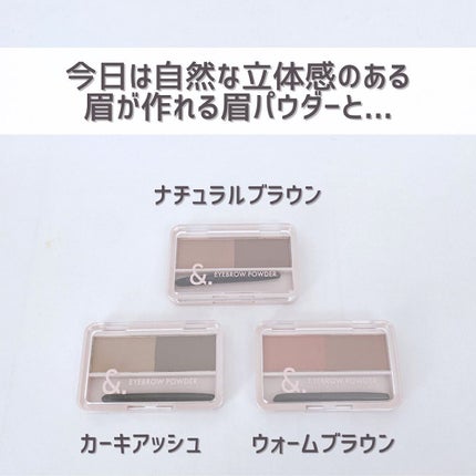 &. パレット眉パウダー/DAISO/パウダーアイブロウを使ったクチコミ(3枚目)