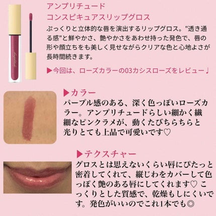 コンスピキュアス リップグロス/Amplitude/リップグロスを使ったクチコミ(2枚目)