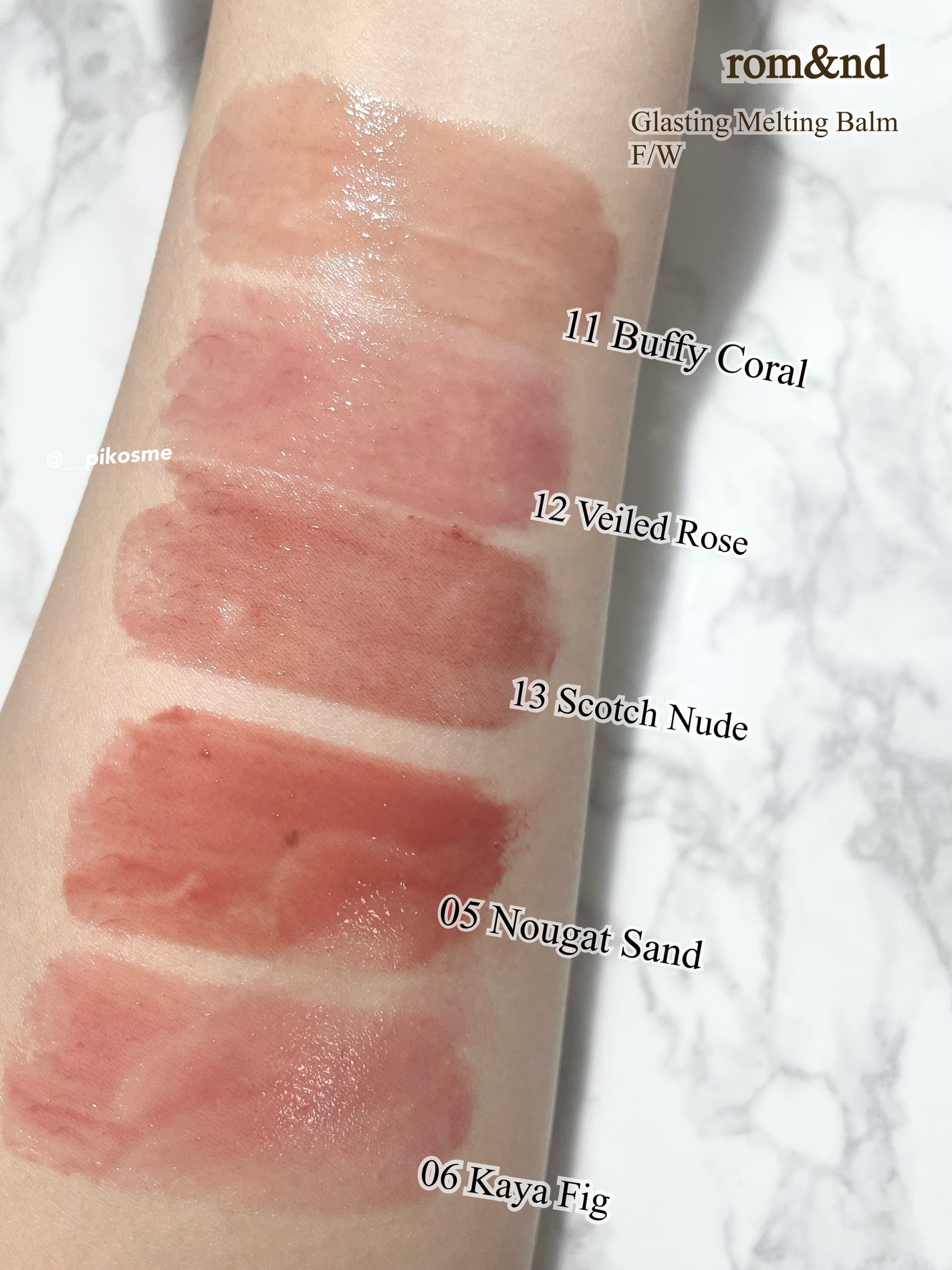 グラスティングメルティングバーム/rom&nd/リップバームを使ったクチコミ(5枚目)