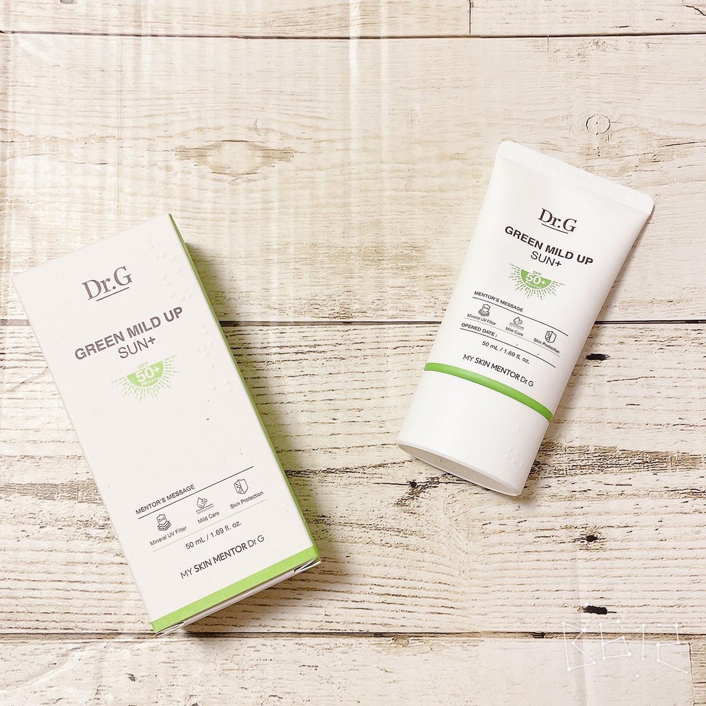 グリーンマイルドアップサンプラス/Dr.G/日焼け止めクリームを使ったクチコミ(1枚目)