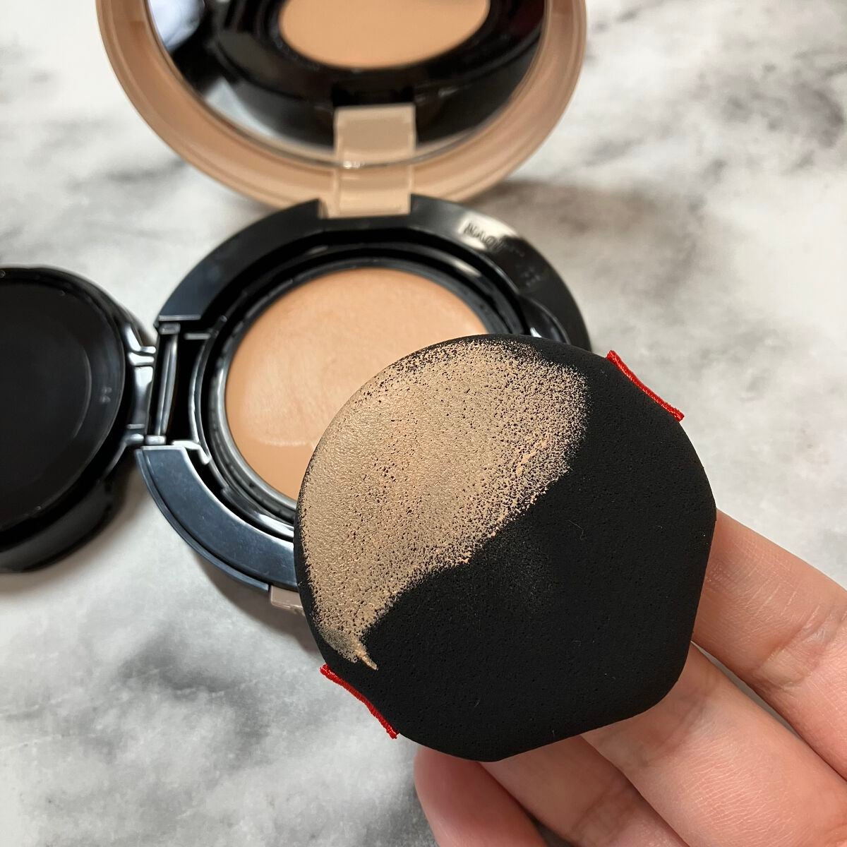 ドラマティッククッションジェリー/マキアージュ/クッションファンデーションを使ったクチコミ(3枚目)