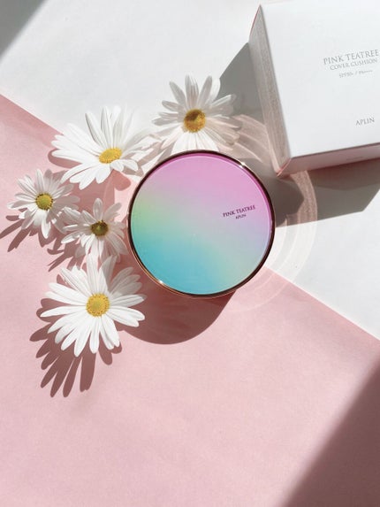 ピンクティーツリーカバークッション/APLIN/クッションファンデーションを使ったクチコミ(3枚目)