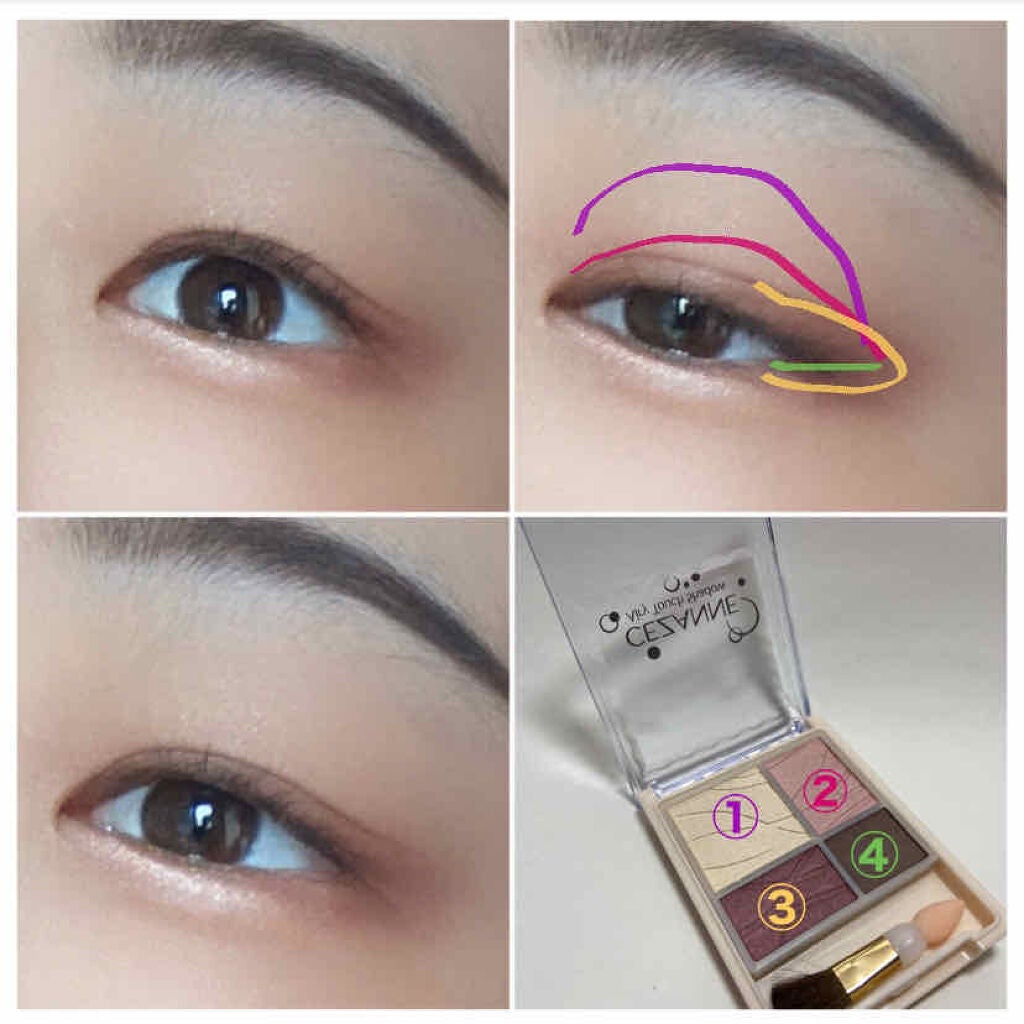 エアリータッチシャドウ/CEZANNE/アイシャドウパレットを使ったクチコミ(4枚目)