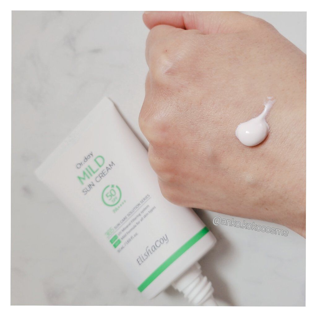 Elishacoy Or.day マイルドサンクリームのクチコミ「敏感肌でも安心な日焼け止め。

Elishacoy
Or.day
MILD SUN CREAM.....」（2枚目）
