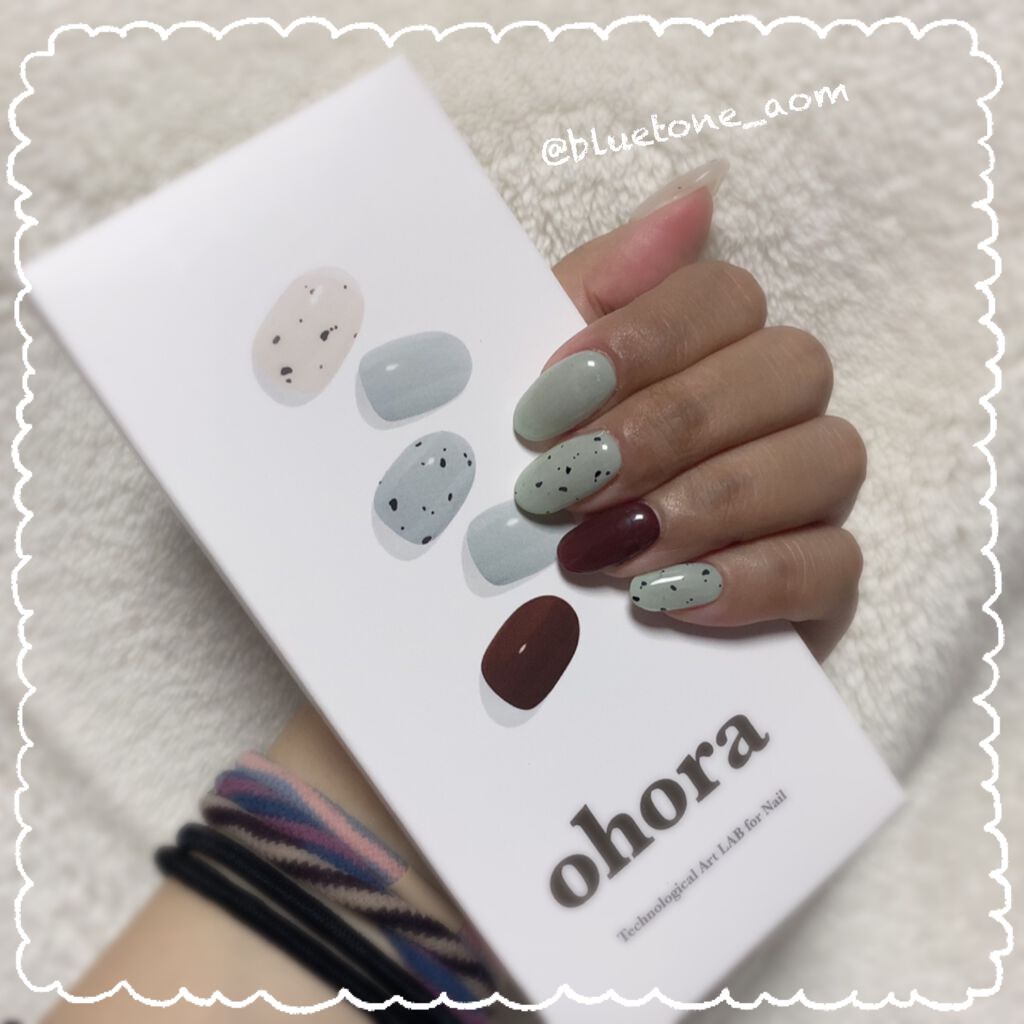 セミキュアジェルネイル（ハンド）/ohora/ネイルシールを使ったクチコミ（1枚目）