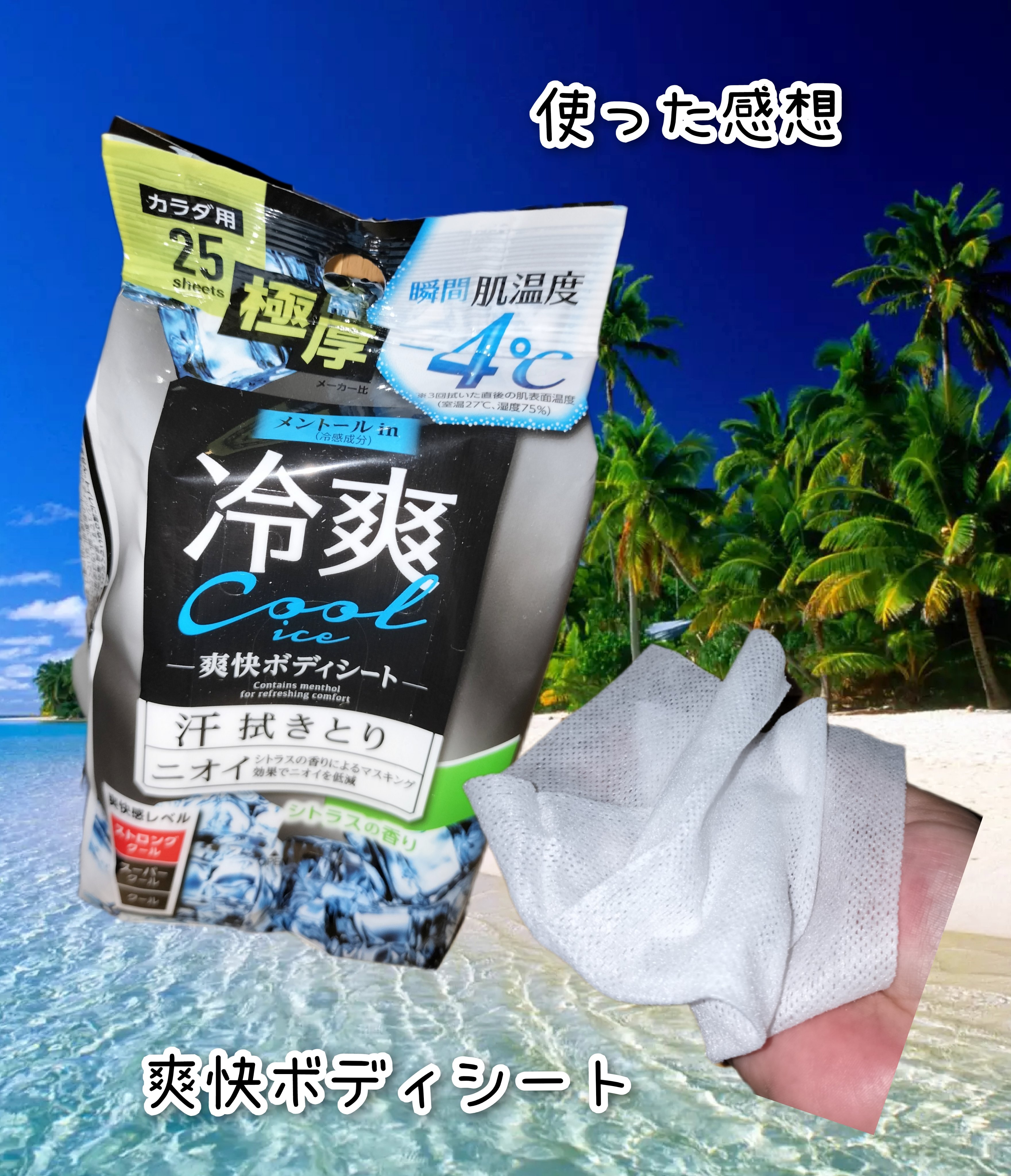 爽快ボディシート/DAISO/ボディシートを使ったクチコミ（1枚目）