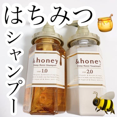 ディープモイスト シャンプー1.0／ヘアトリートメント2.0/&honey/シャンプー・コンディショナーを使ったクチコミ（1枚目）