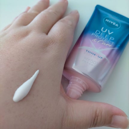 ニベアUV ディープ プロテクト&ケア トーンアップ エッセンス/ニベア/日焼け止めローションを使ったクチコミ(3枚目)