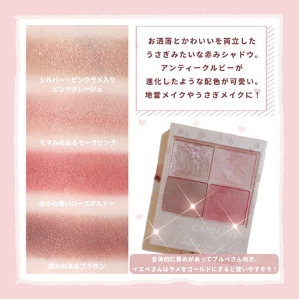 シルキースフレアイズ(マットタイプ)/キャンメイク/アイシャドウパレットを使ったクチコミ(2枚目)