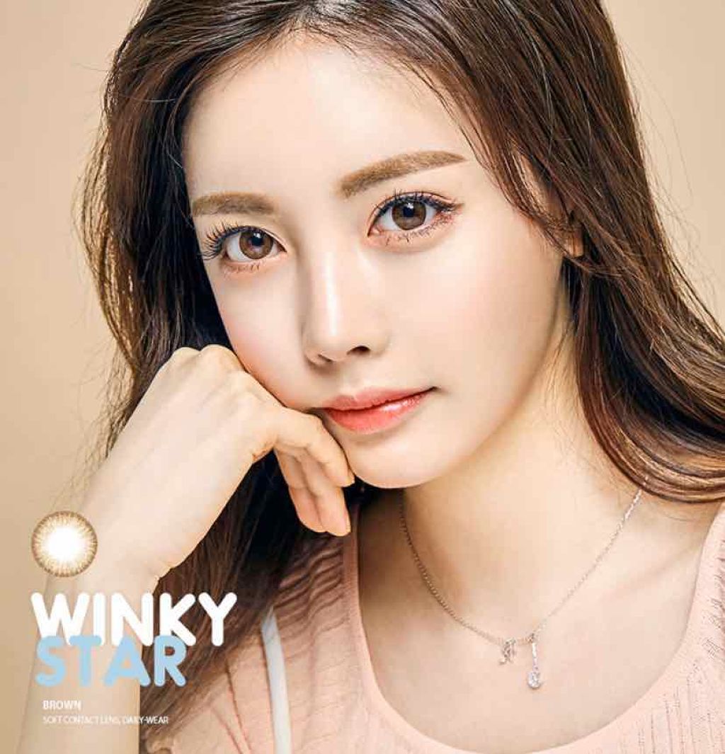 ウィンキースターブラウン/POPLENS/カラーコンタクトレンズを使ったクチコミ（2枚目）