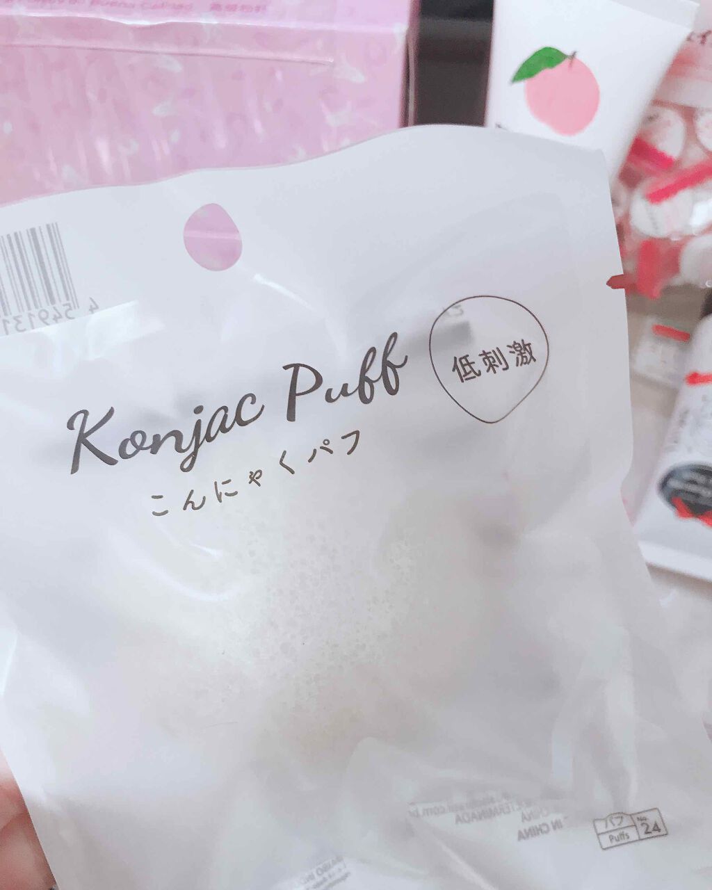 天然こんにゃくパフ/DAISO/その他スキンケアグッズを使ったクチコミ（1枚目）