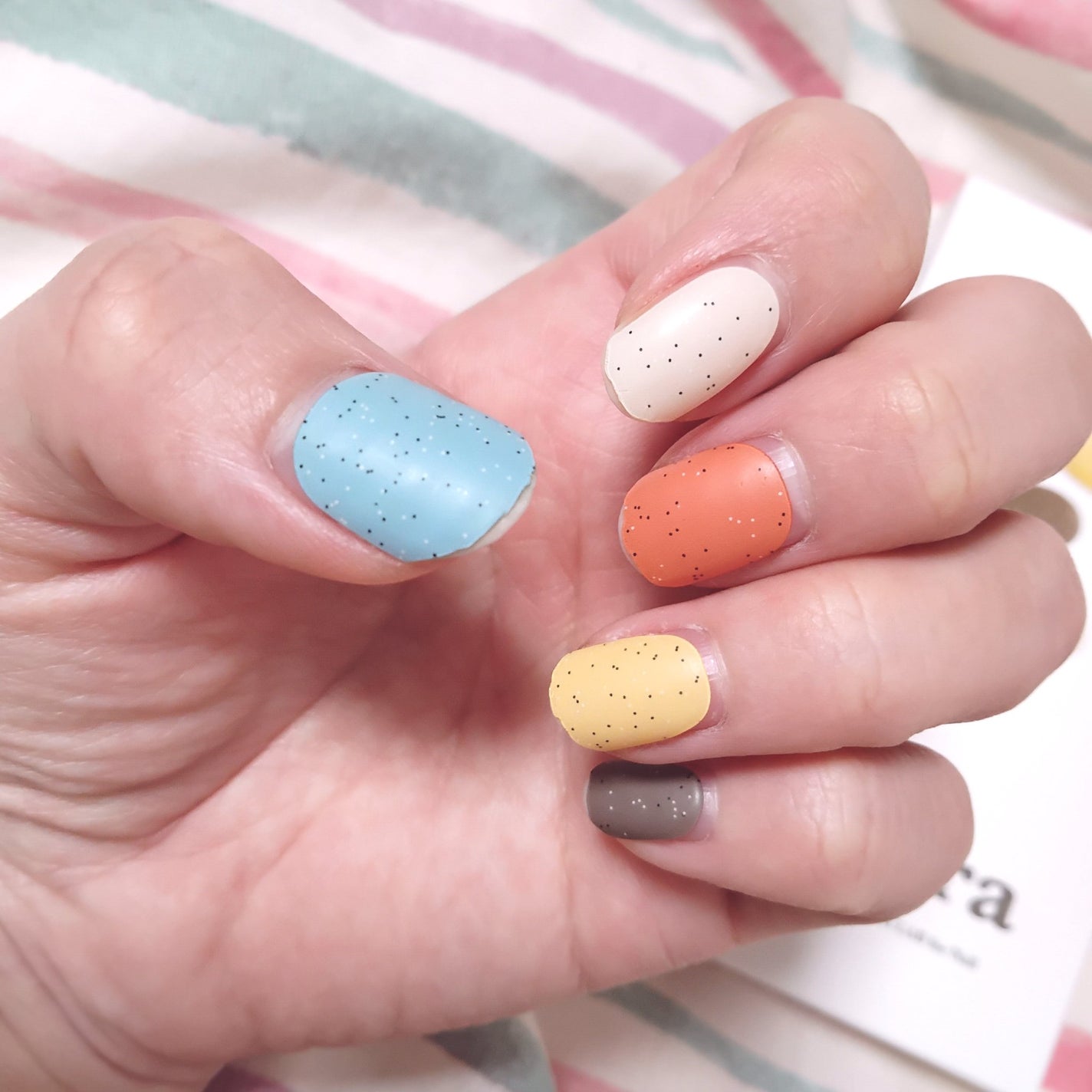 セミキュアジェルネイル(ハンド)/ohora/ネイルシールを使ったクチコミ(2枚目)