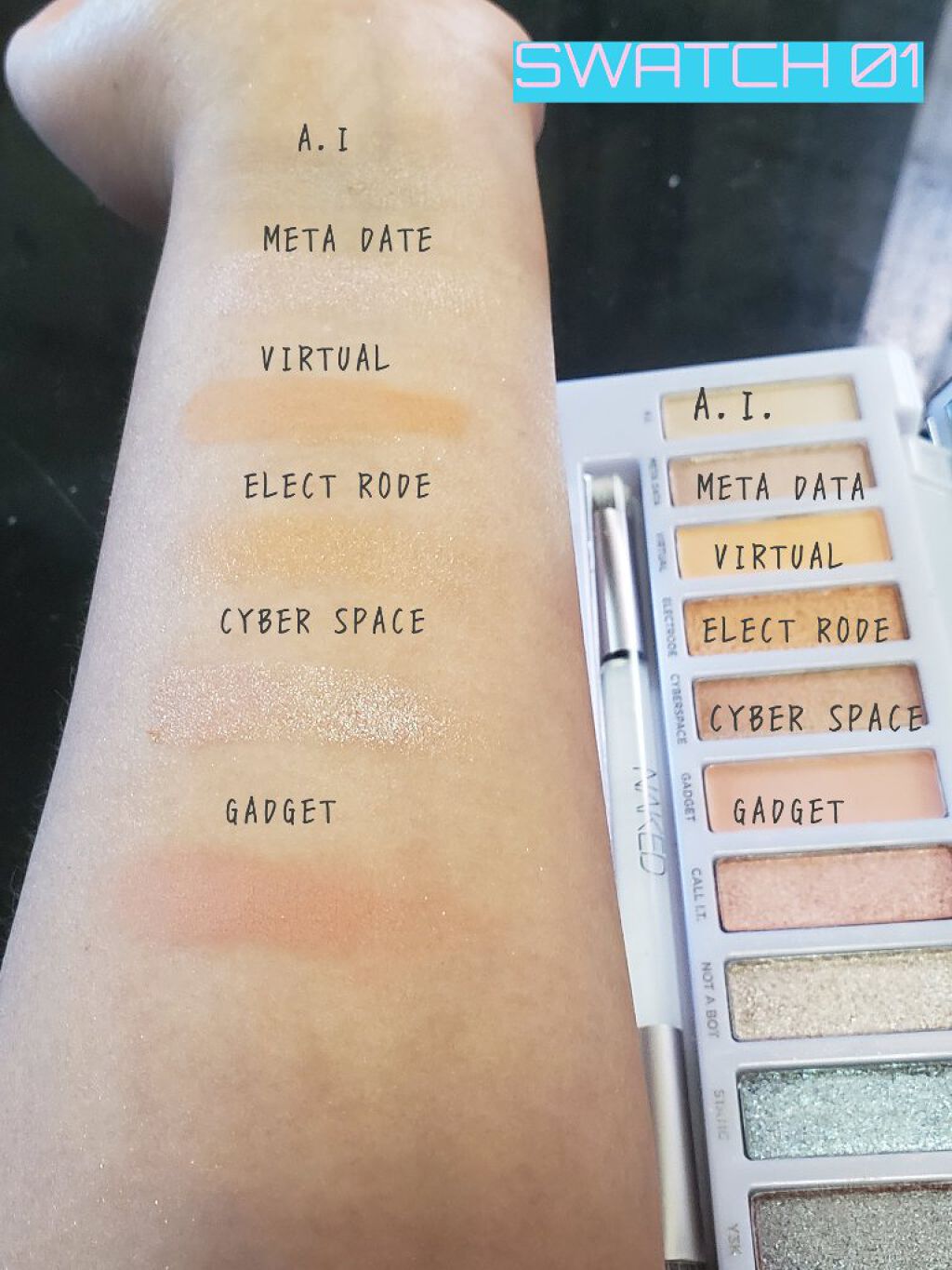 ネイキッド サイバー アイシャドウ パレット/アーバンディケイ/アイシャドウパレットを使ったクチコミ（2枚目）