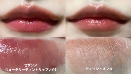 ウォータリーティントリップ/CEZANNE/リップティントを使ったクチコミ(2枚目)