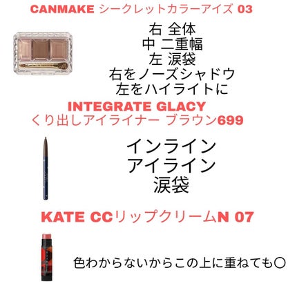 シークレットカラーアイズ/キャンメイク/アイシャドウパレットを使ったクチコミ(3枚目)
