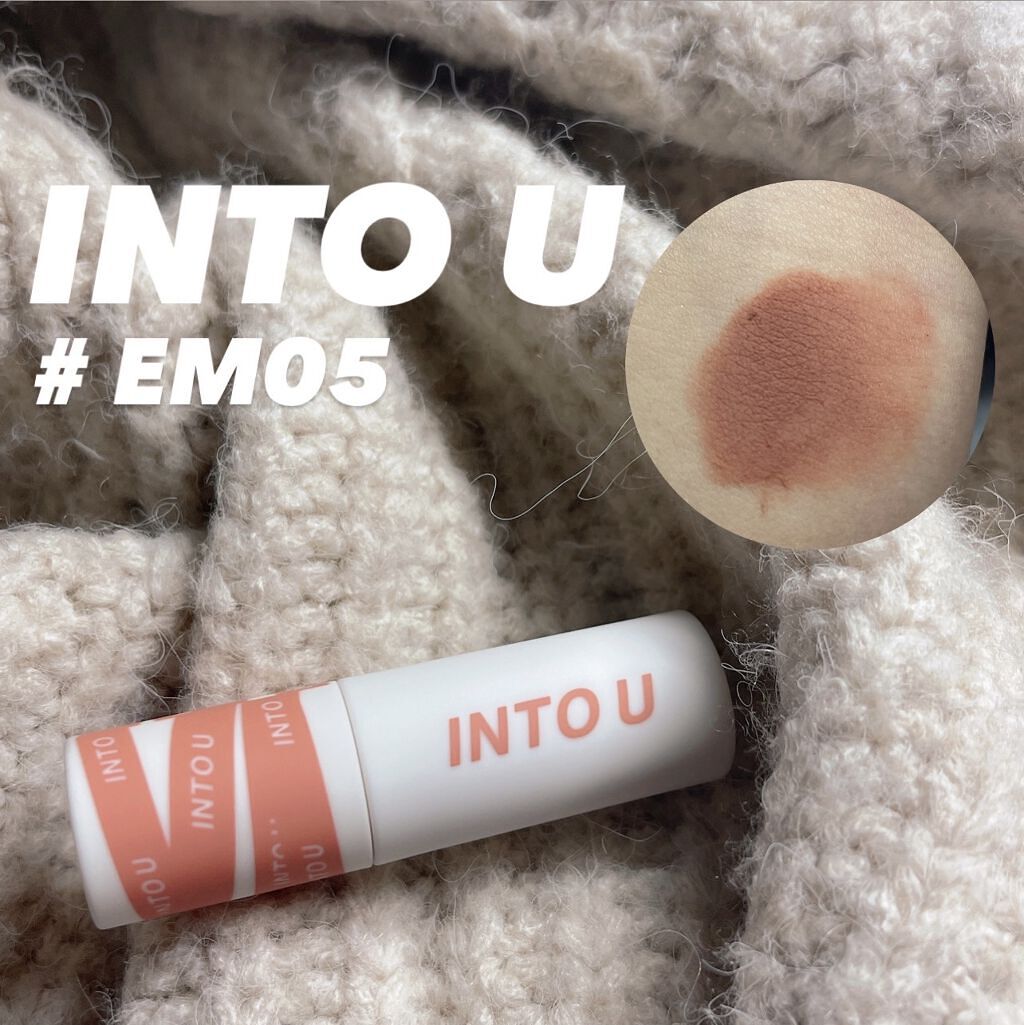 スーパーマットリップ＆チークマッド/INTO U/口紅を使ったクチコミ（1枚目）