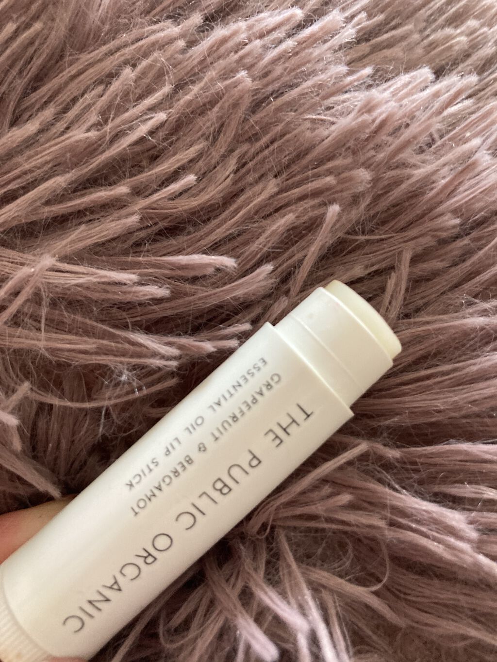 オーガニック認証 精油リップスティック スーパーポジティブ ライズ/THE PUBLIC ORGANIC/リップクリームを使ったクチコミ（2枚目）