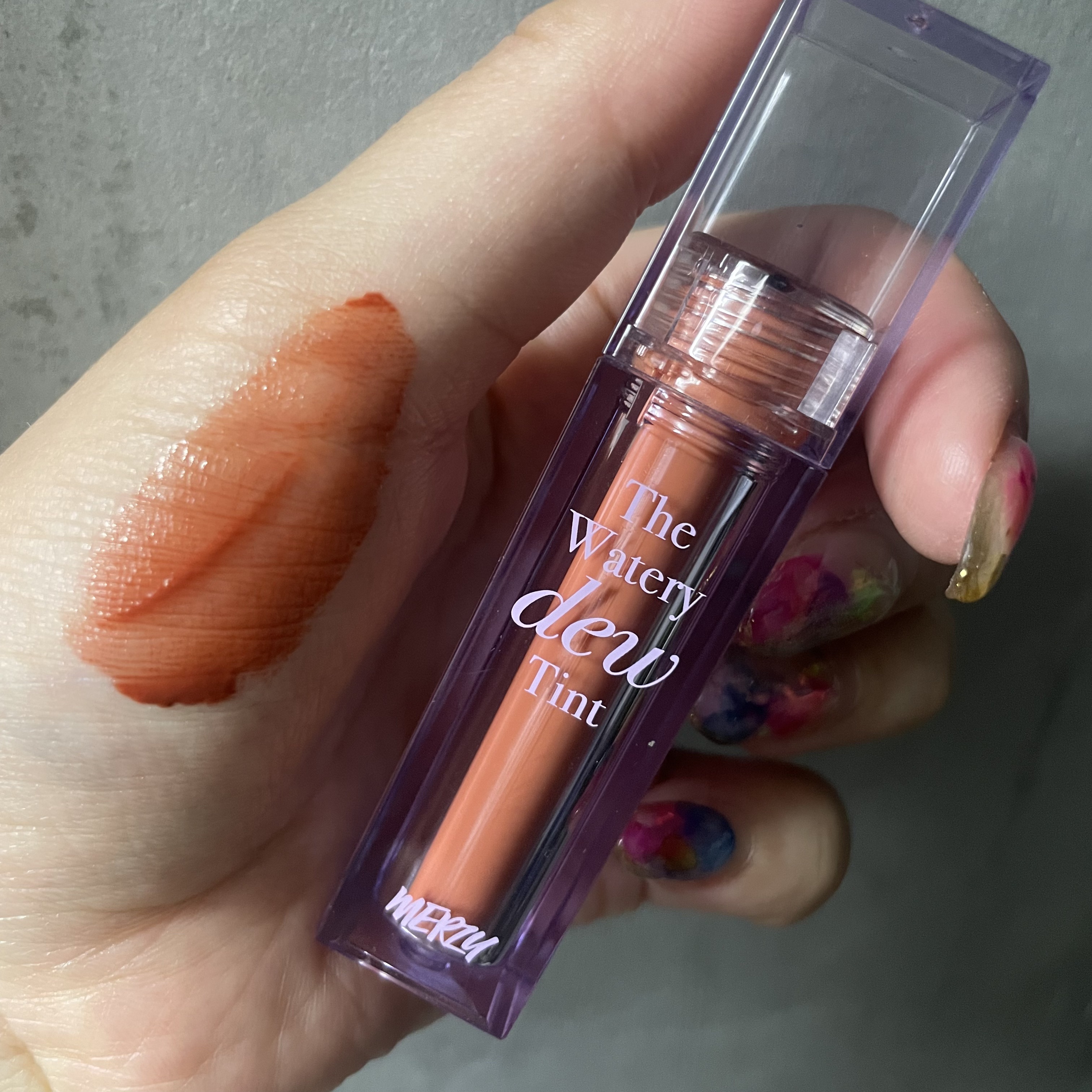 ザ ウォータリーデューティント WD6 クラッシュド パンプキン/MERZY/リップティントを使ったクチコミ（1枚目）