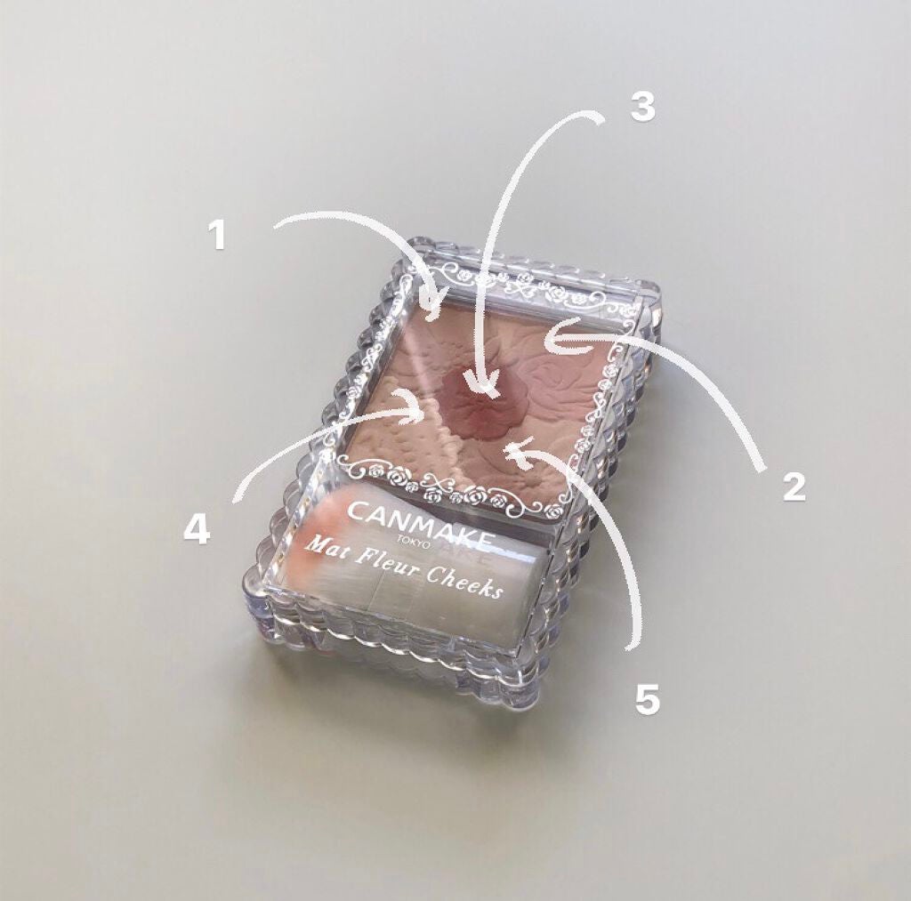 マットフルールチークス/キャンメイク/パウダーチークを使ったクチコミ(3枚目)