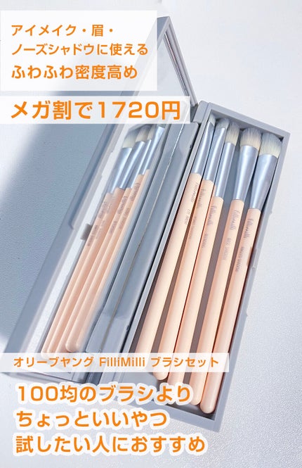 fillimilli アイメイクブラシセット/fillimilli/メイクブラシを使ったクチコミ(1枚目)