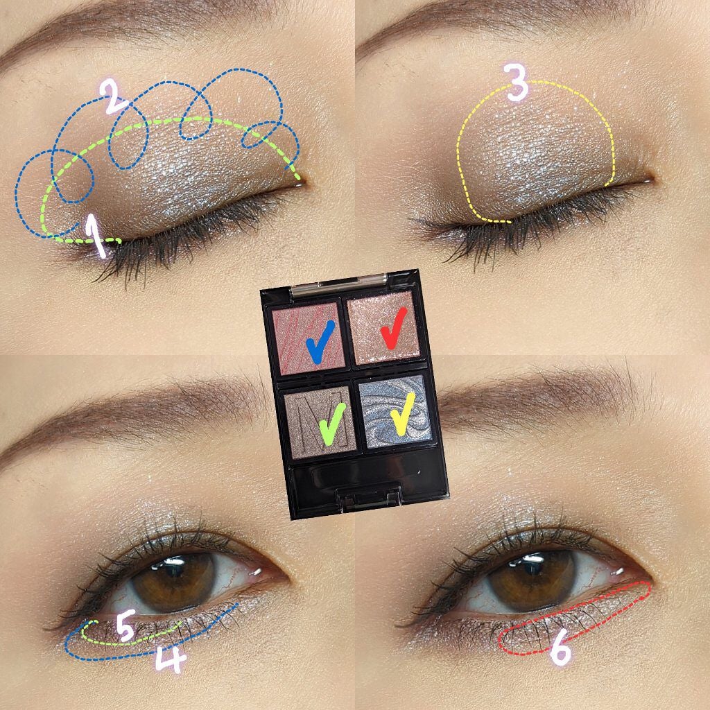 のぶみ on LIPS 「【モーヴ×ブルーメイク|マキアージュドラマティックアイカラー】..」(4枚目)