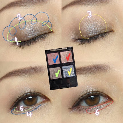 のぶみ on LIPS 「【モーヴ×ブルーメイク|マキアージュドラマティックアイカラー】..」(4枚目)