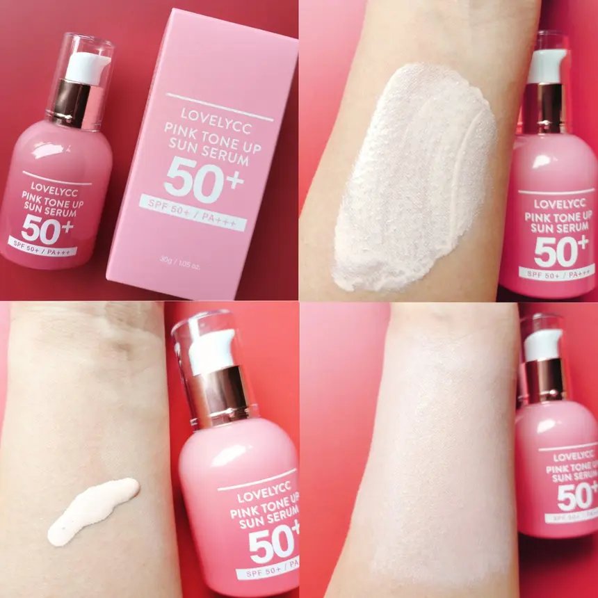 ピンクトーンアップサンセラム/LOVELYCC/化粧下地を使ったクチコミ（2枚目）
