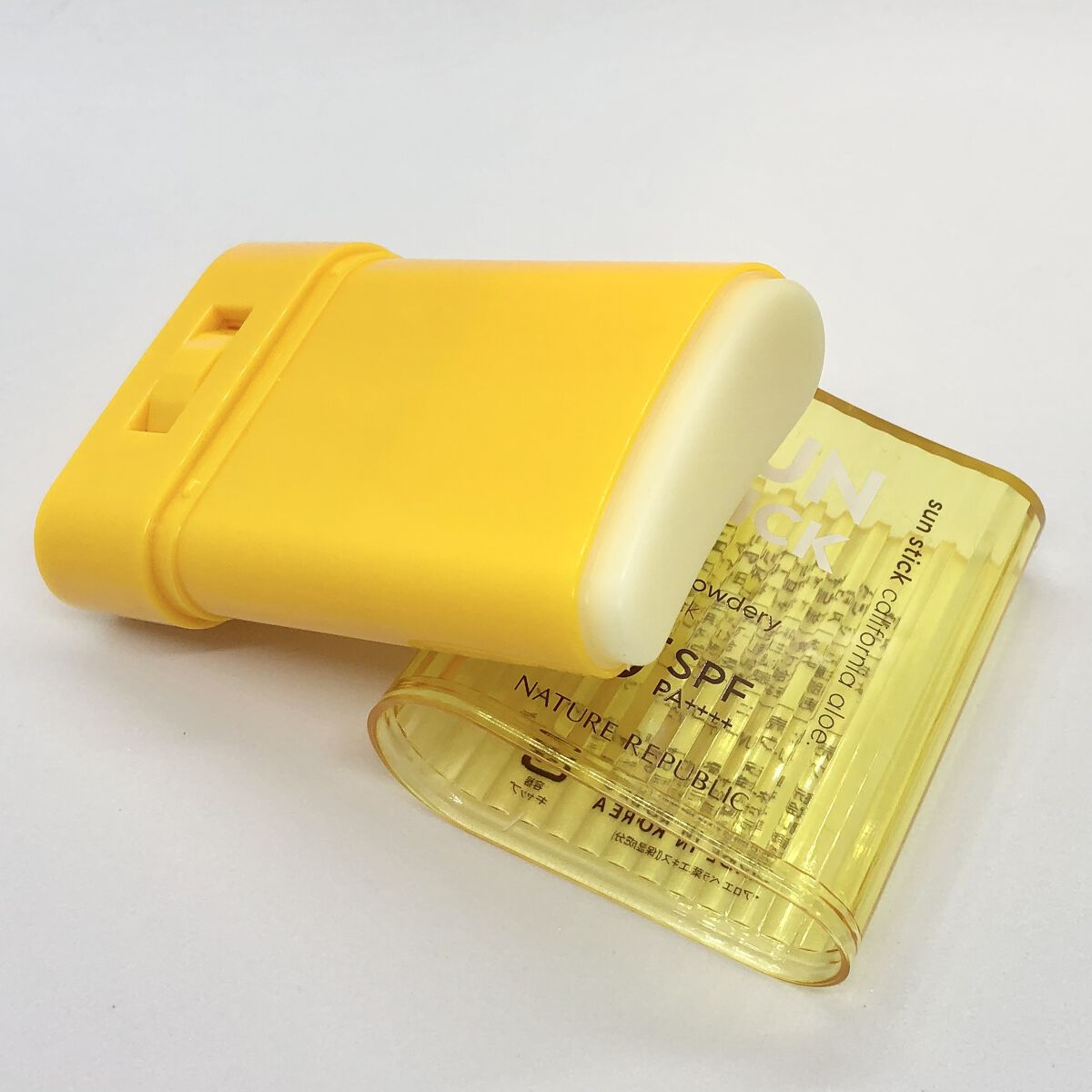 パウダリーUVアロエスティック/ネイチャーリパブリック/日焼け止めスティックを使ったクチコミ（3枚目）