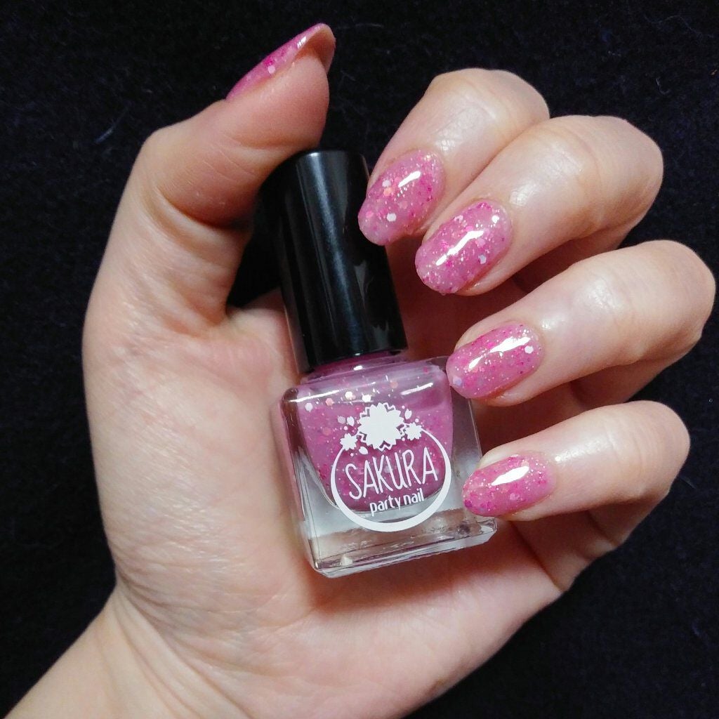さくらパーティネイル/セリア/マニキュアを使ったクチコミ(6枚目)