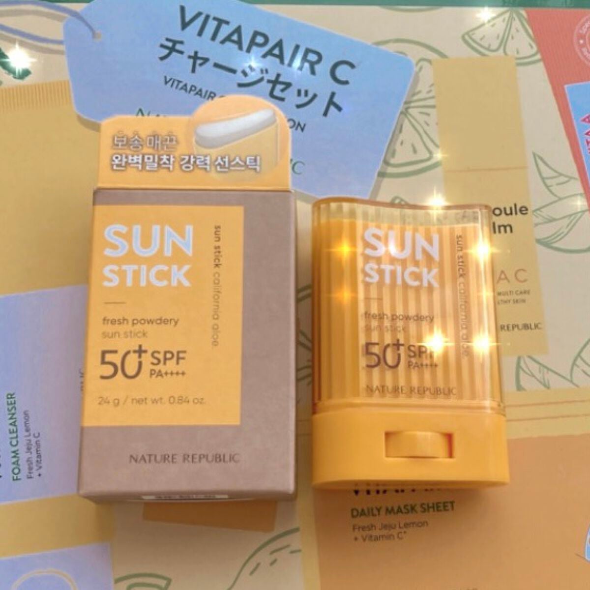 パウダリーUVアロエスティック/ネイチャーリパブリック/日焼け止めスティックを使ったクチコミ(1枚目)