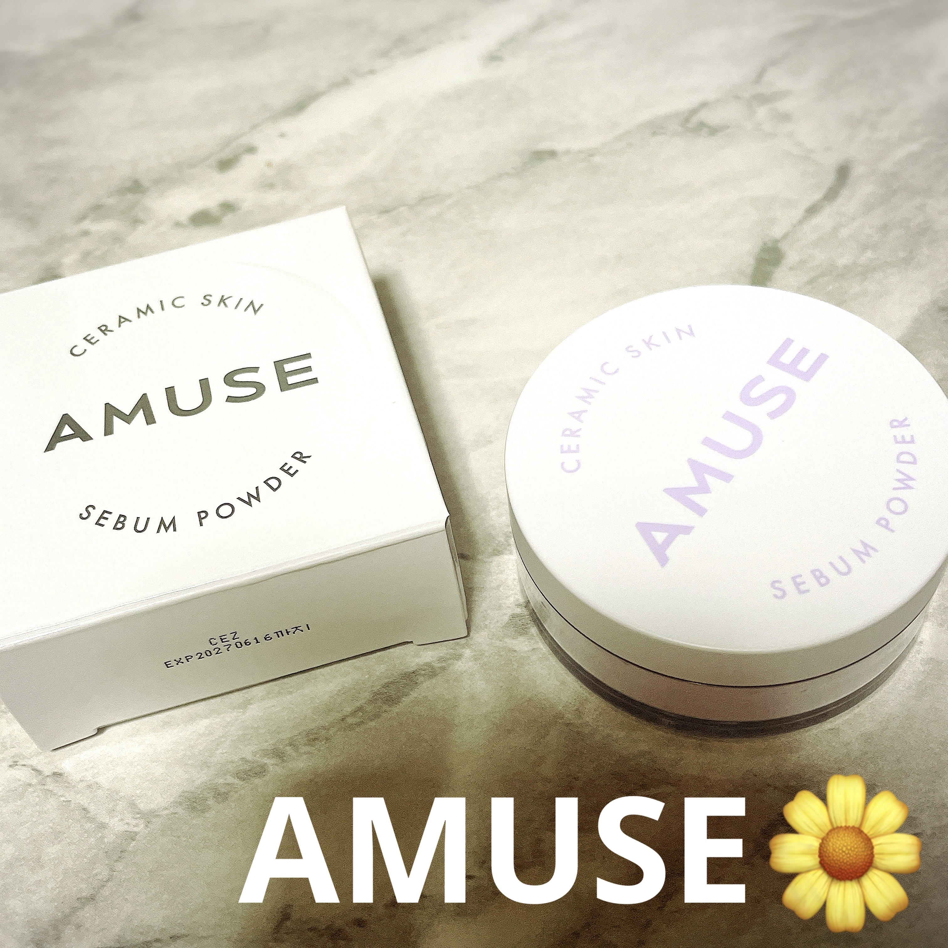 セラミックスキンセバムパウダー 02 バイオレット/AMUSE/ルースパウダーを使ったクチコミ（1枚目）