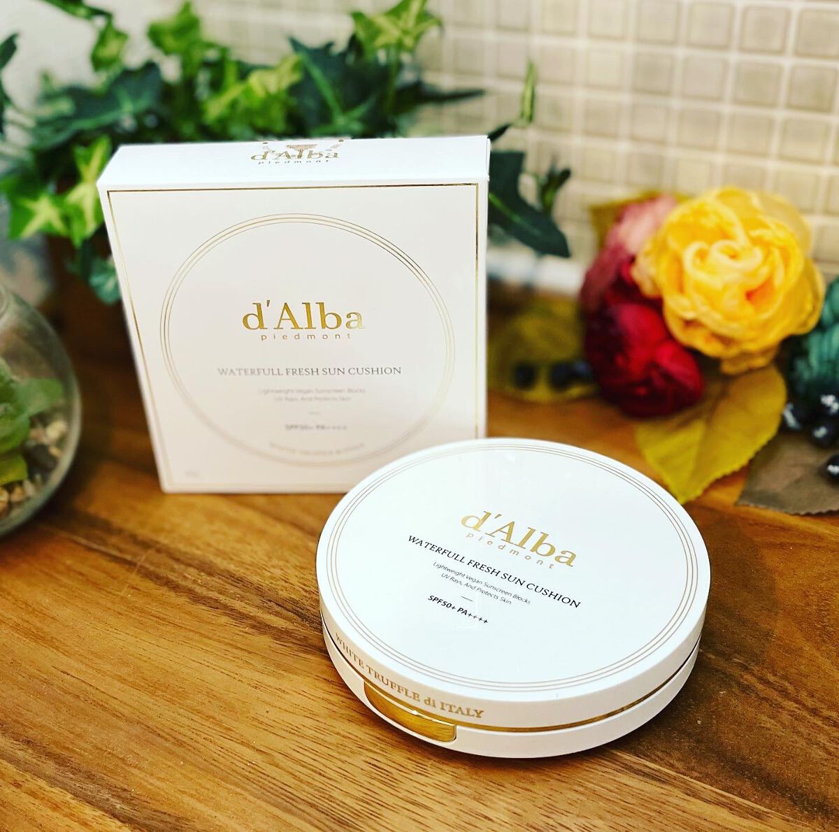 ウォータフルフレッシュサンクッション/ダルバ/日焼け止めローションを使ったクチコミ（1枚目）