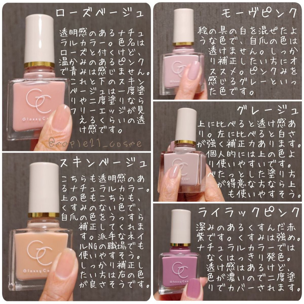 グロッシーコート/スキューズミー/オールインワンネイルを使ったクチコミ(3枚目)