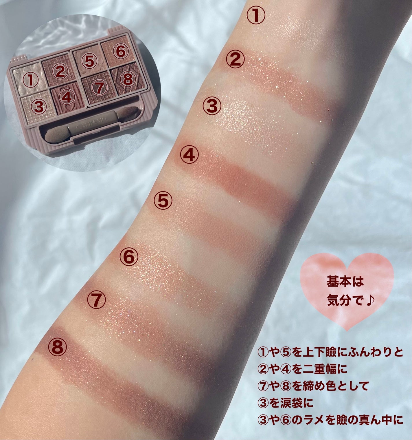 プティパレットアイズ/キャンメイク/パウダーアイシャドウを使ったクチコミ(2枚目)