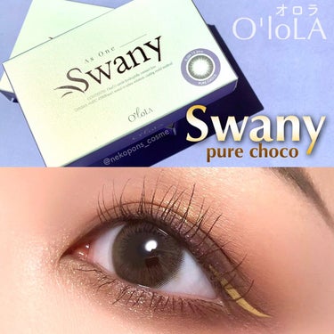 スワニーピュアチョコ(Swany Pure Choco)/OLOLA/カラーコンタクトレンズを使ったクチコミ（1枚目）