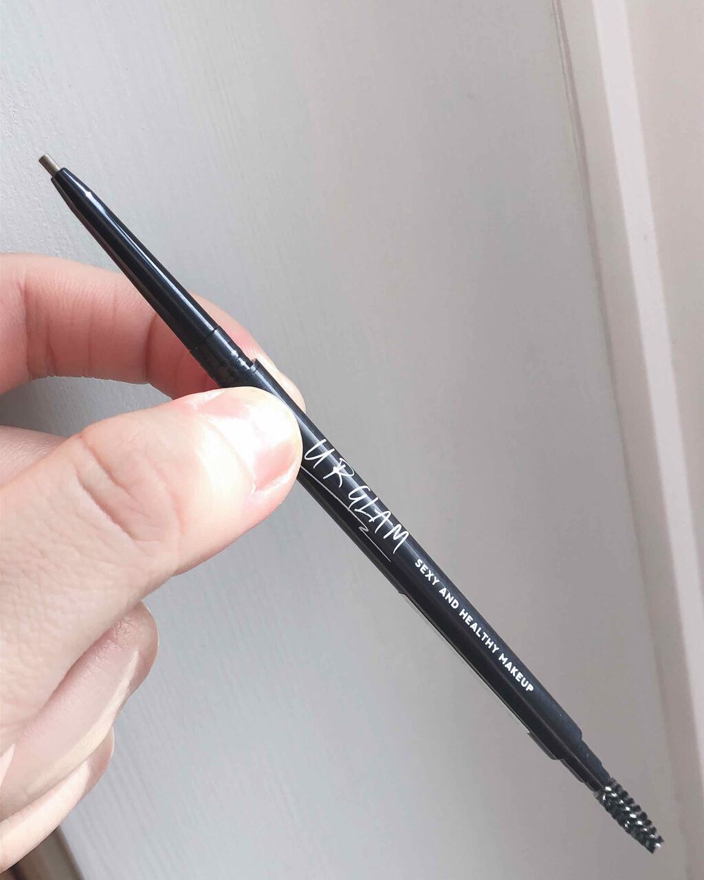 スリムスケッチアイブロウペンシル ブラック/U R GLAM/アイブロウペンシルを使ったクチコミ（2枚目）