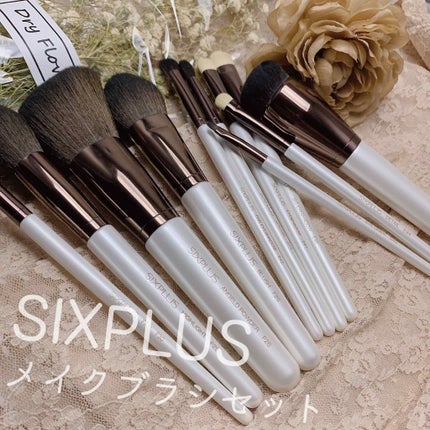 SIXPLUS SIXPLUS エレガンスシリーズ ホワイトパール メイクブラシ11本セットのクチコミ「
\大人気メイクブラシ/
【 SIXPLUS エレガントシリーズ ホワイトパール メイクブラ.....」(1枚目)