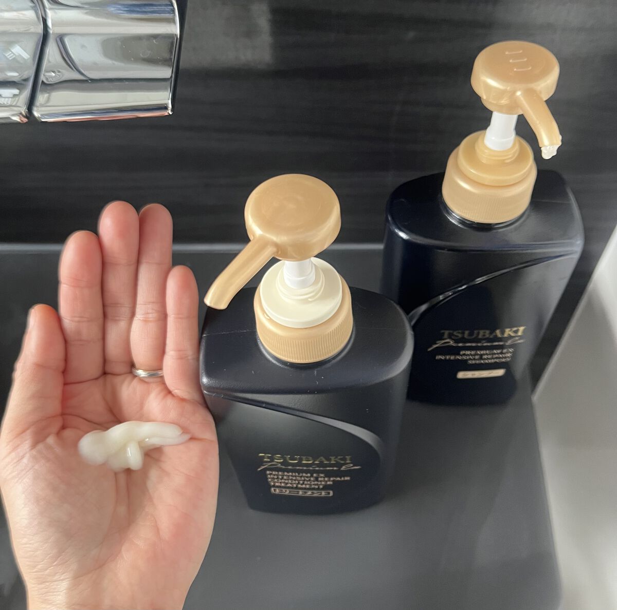 プレミアムＥＸ インテンシブリペア ＜シャンプー＞／コンディショナー＜ヘアトリートメント＞ /TSUBAKI/市販シャンプーを使ったクチコミ（3枚目）