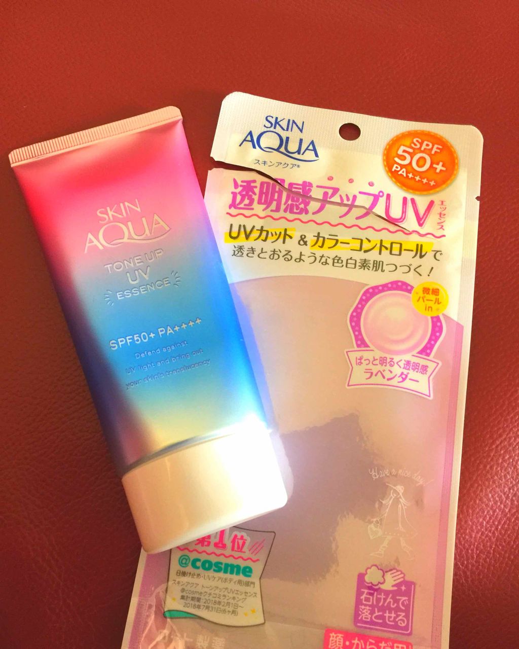 スキンアクア トーンアップUVエッセンス/スキンアクア/日焼け止めクリームを使ったクチコミ（1枚目）