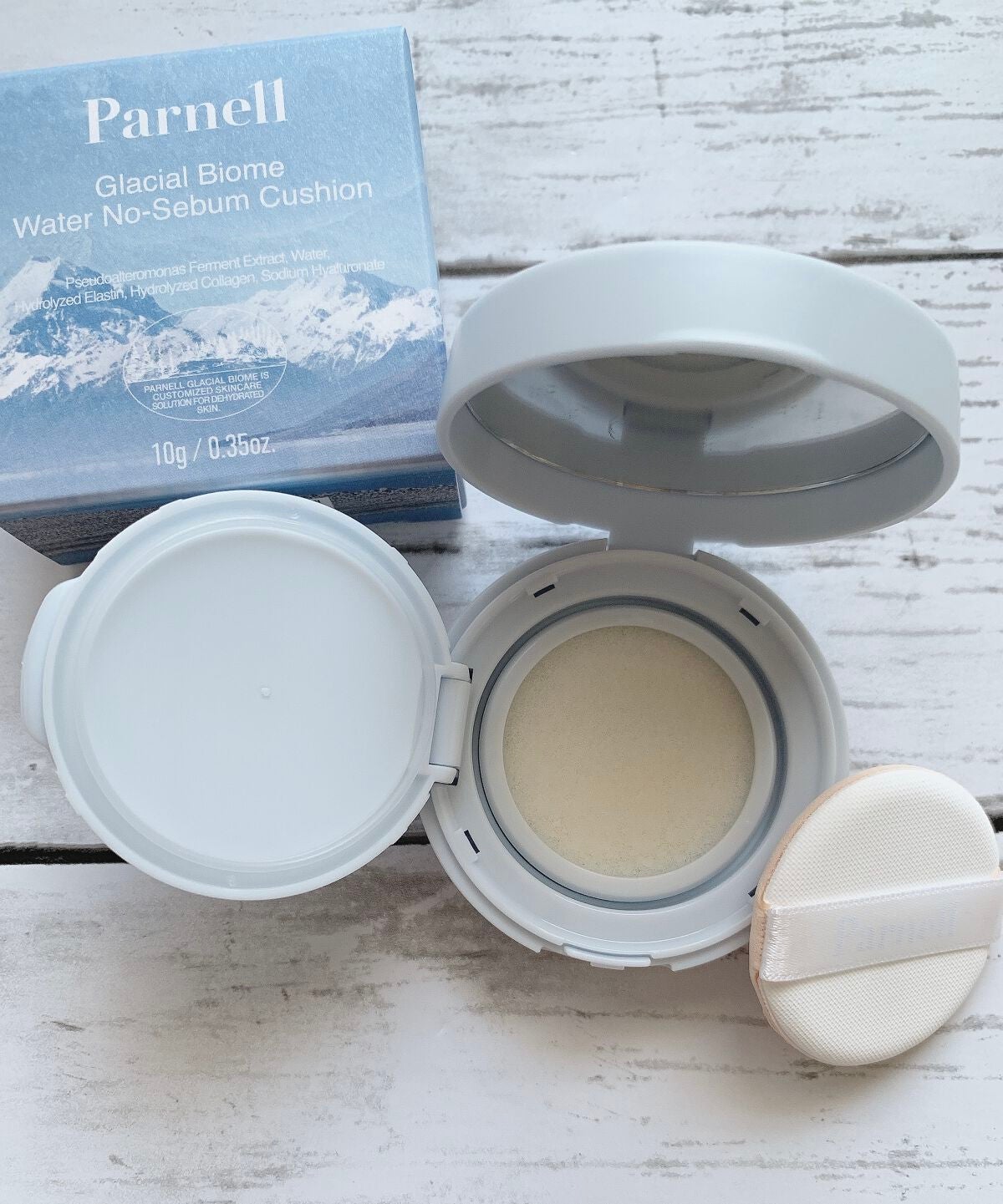 グラシアル バイオーム ウォーター ノーセバム クッション/parnell/クッションファンデーションを使ったクチコミ(3枚目)