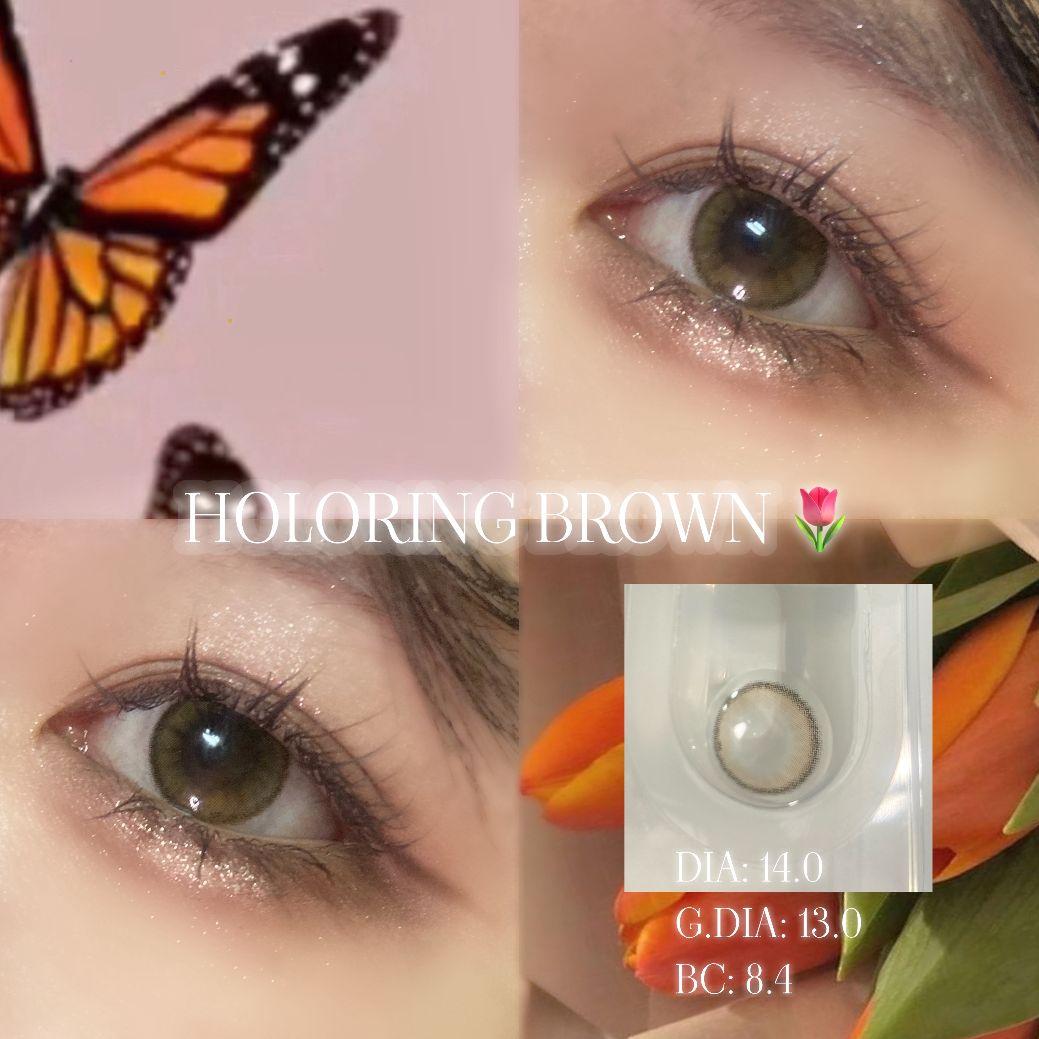 ホロリングブラウン/LENSME/カラーコンタクトレンズを使ったクチコミ（1枚目）