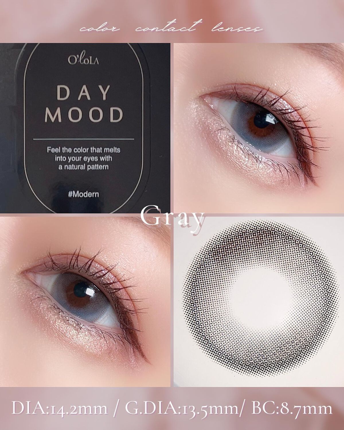 デームードワンデー(DAYMOOD 1day) 02 グレー/OLOLA/ワンデー（１DAY）カラコンを使ったクチコミ（3枚目）
