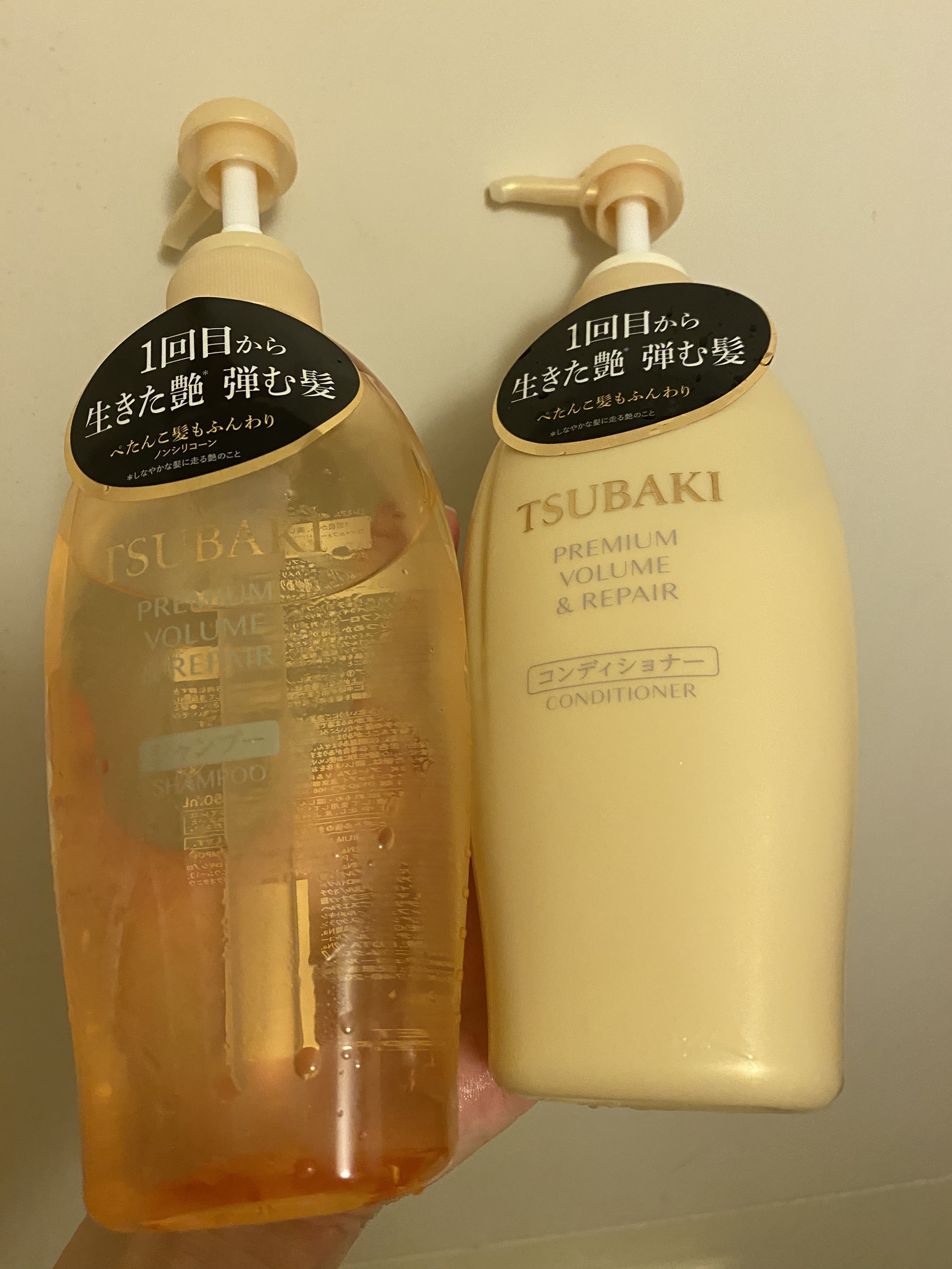 TSUBAKI プレミアム ボリューム＆リペア シャンプー/コンディショナー シャンプー（450mL）/TSUBAKI/市販シャンプーを使ったクチコミ（1枚目）