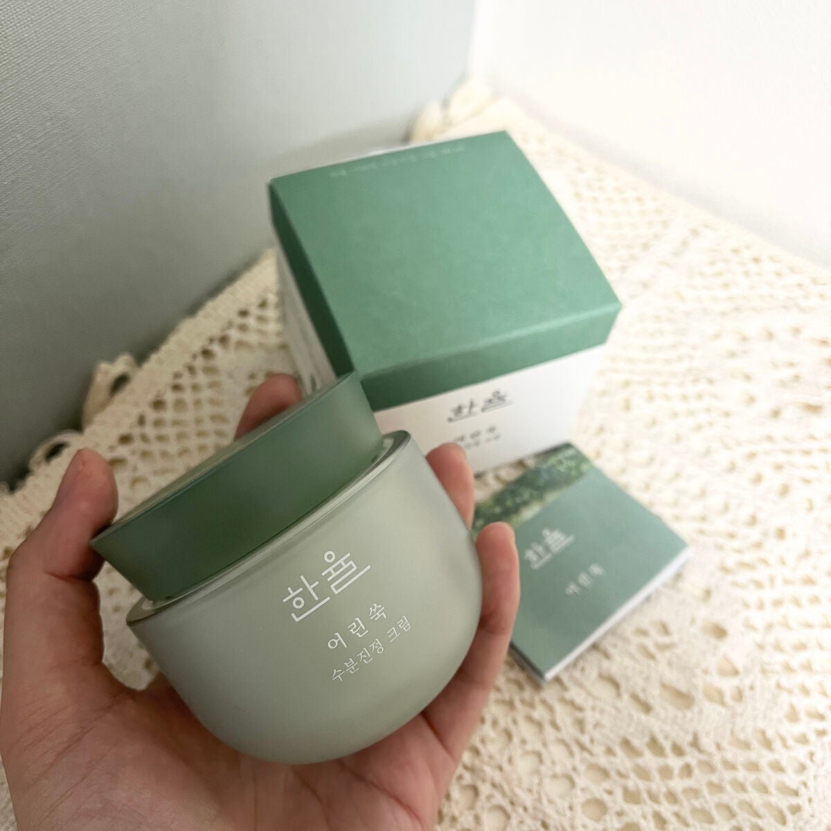 ピュアアルテミシア カーミングウォータークリーム/HANYUL(ハンユル)/フェイスクリームを使ったクチコミ(2枚目)